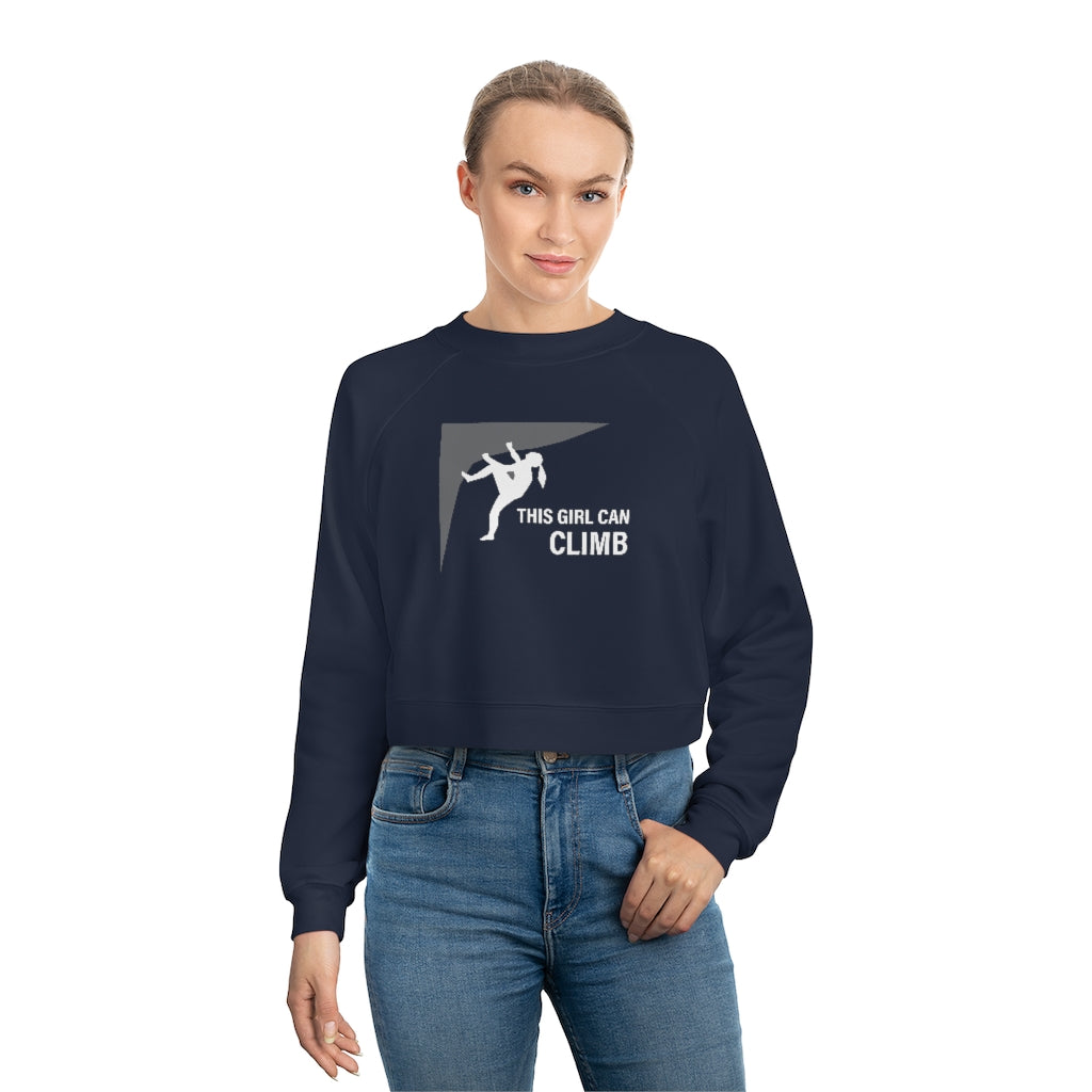 This Girl Can Climb Cropped Fleece Pullover